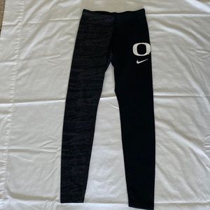 Small Black and Gray Nike Leggings with Oregon Ducks O